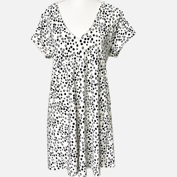 Athena Black White Polka Dot Athletic Dress